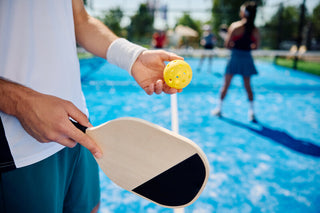 man playing pickleball