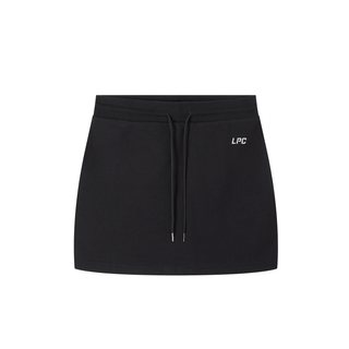 Black skirt with drawstring and 'LPC' branding on a white background