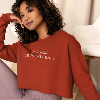 Je T'aime Le PIckleball | Crop Sweatshirt